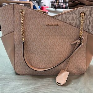 Michael Kors Tan Tote with Gold Accents